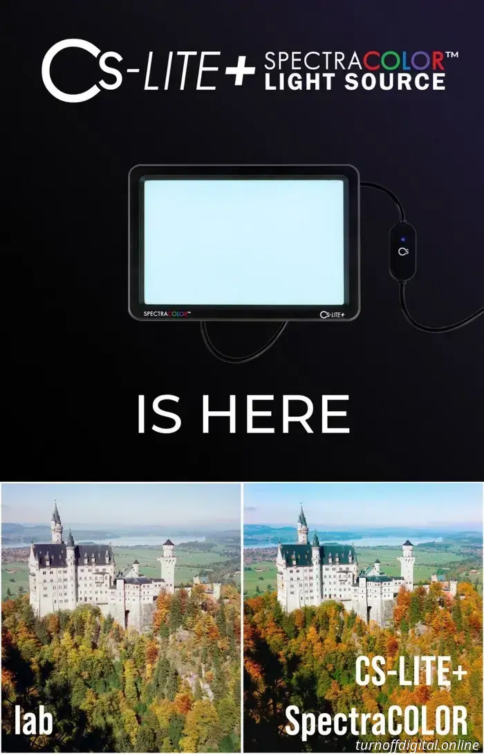 Новый калиброванный источник света CineStill — CS-LITE+ SpectraCOLOR™ — для установок сканирования с цифровыми камерами.